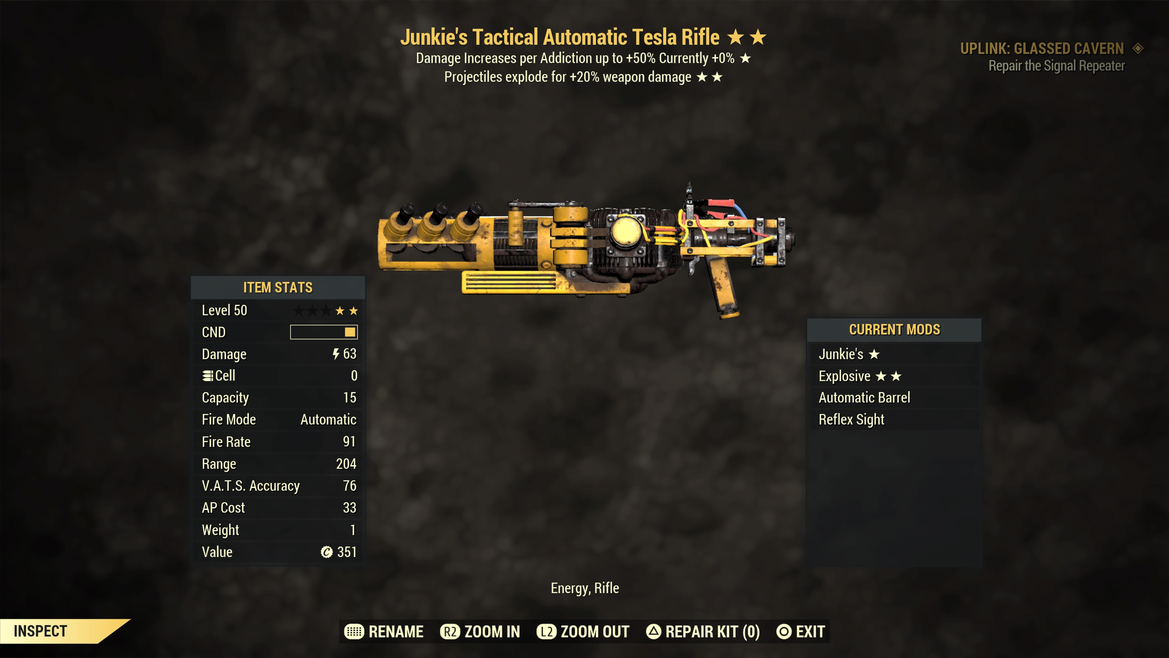 Junkie's【Explosive】Tesla Rifle